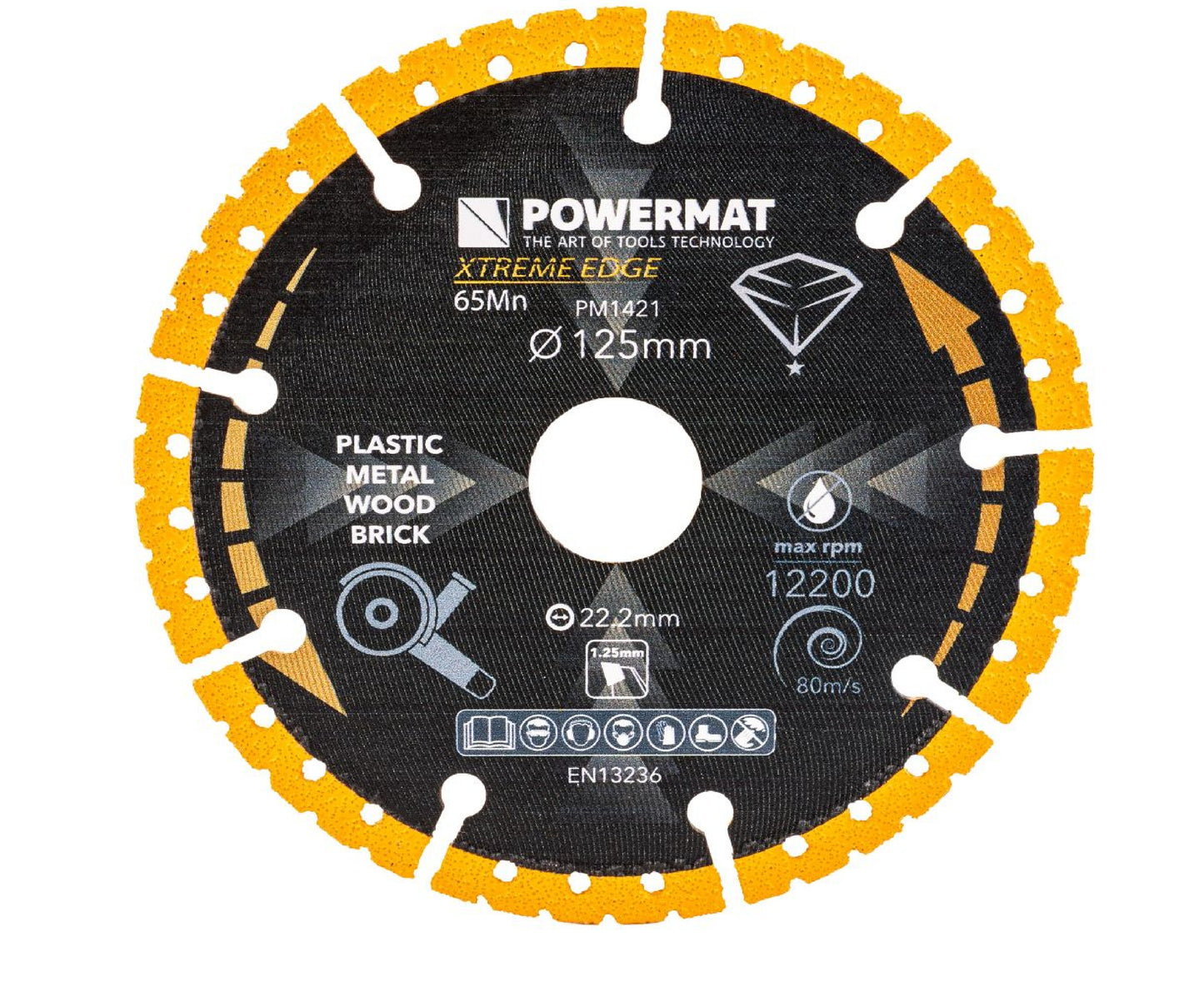 Disc diamantat universal PM-TDCS-1252T, 125 mm, Powermat PM1421
