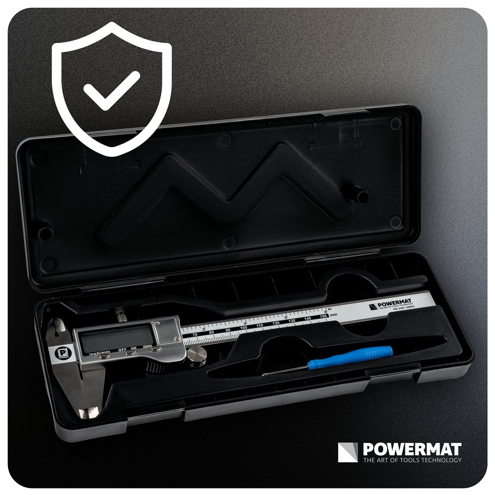 Subler electronic cu afisaj LCD PM-SUW-150ETN, 0-150 mm, Powermat PM1474