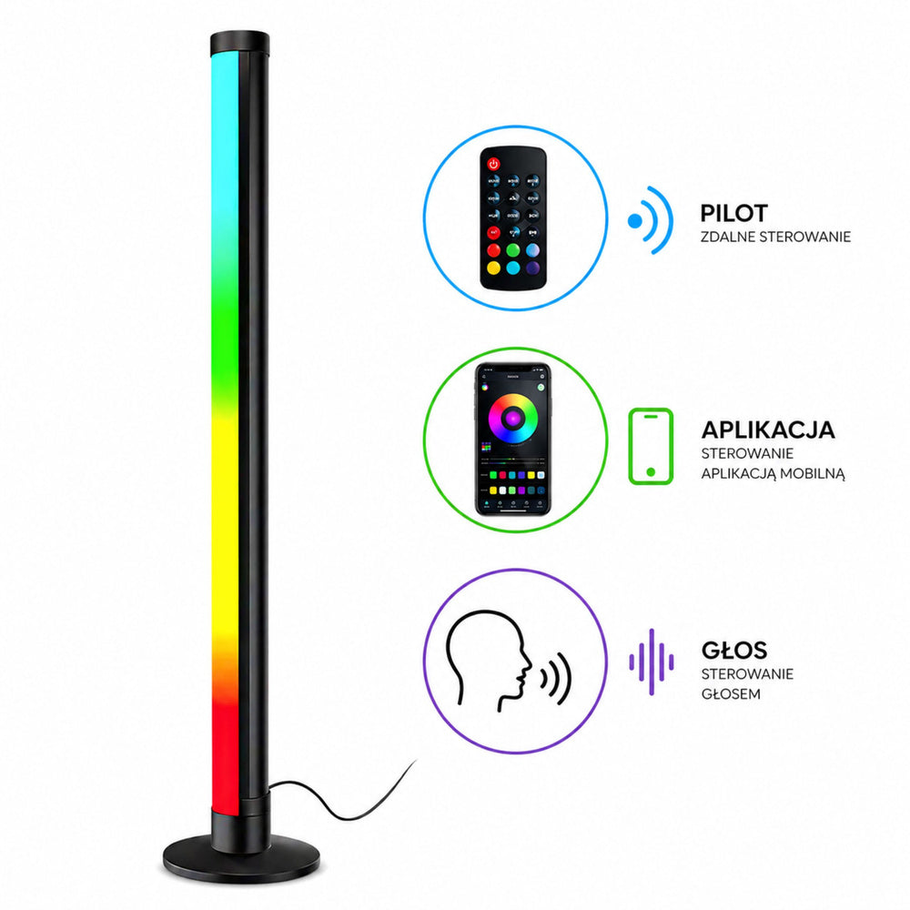 Lampa de podea LED RGB reglabila cu telecomanda, 90 cm, Lean 30951