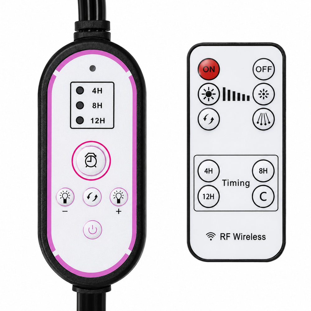 Lampa LED pentru plante cu suport si telecomanda, negru, Lean 29306