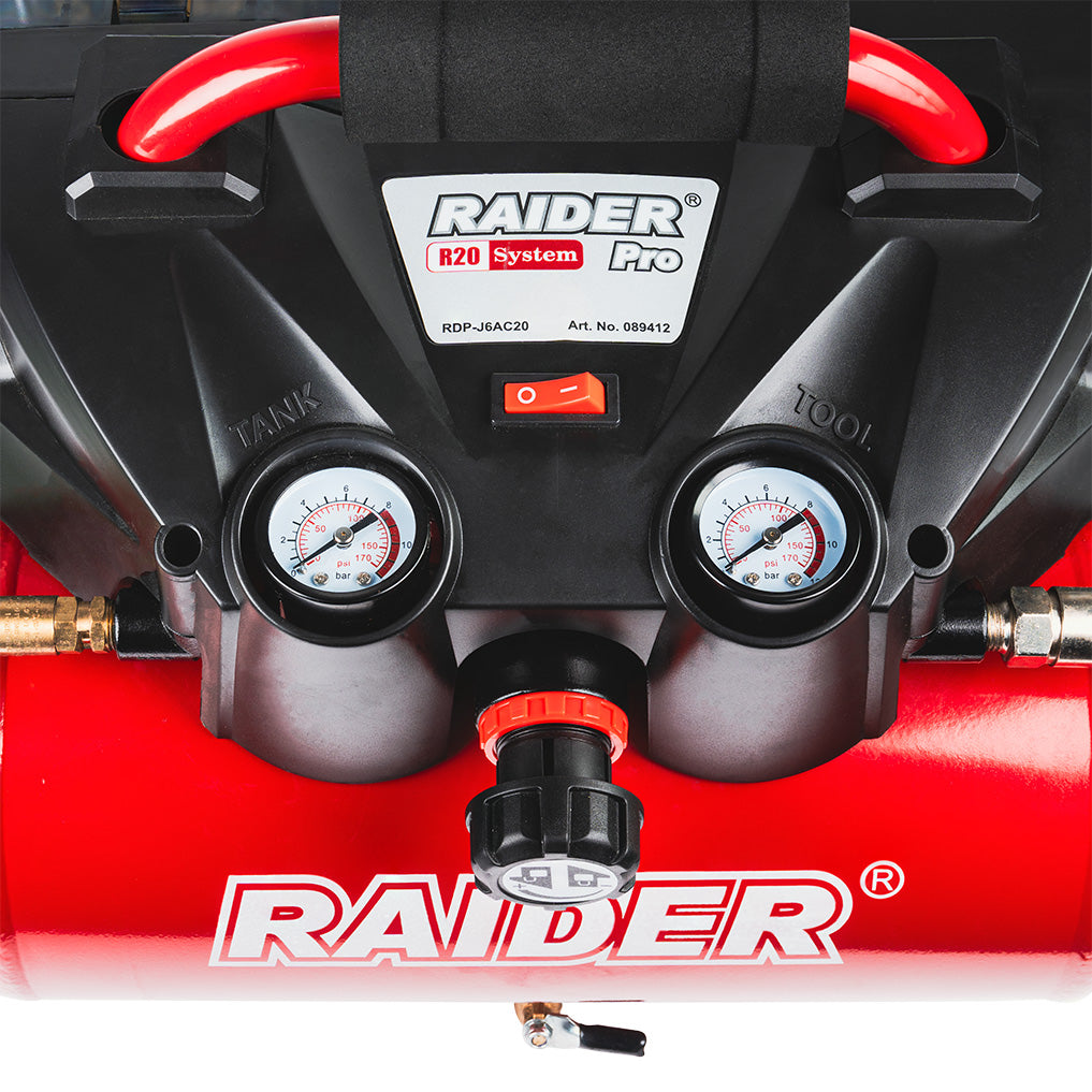 Compresor de aer RDP-J6AC20 Solo (fara acumulator si incarcator), Raider 089412
