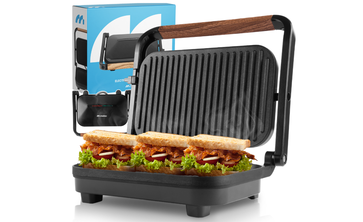 Sandwich maker electric tip grill SM1500W, placi ceramice antiderapante, MalTec 111867