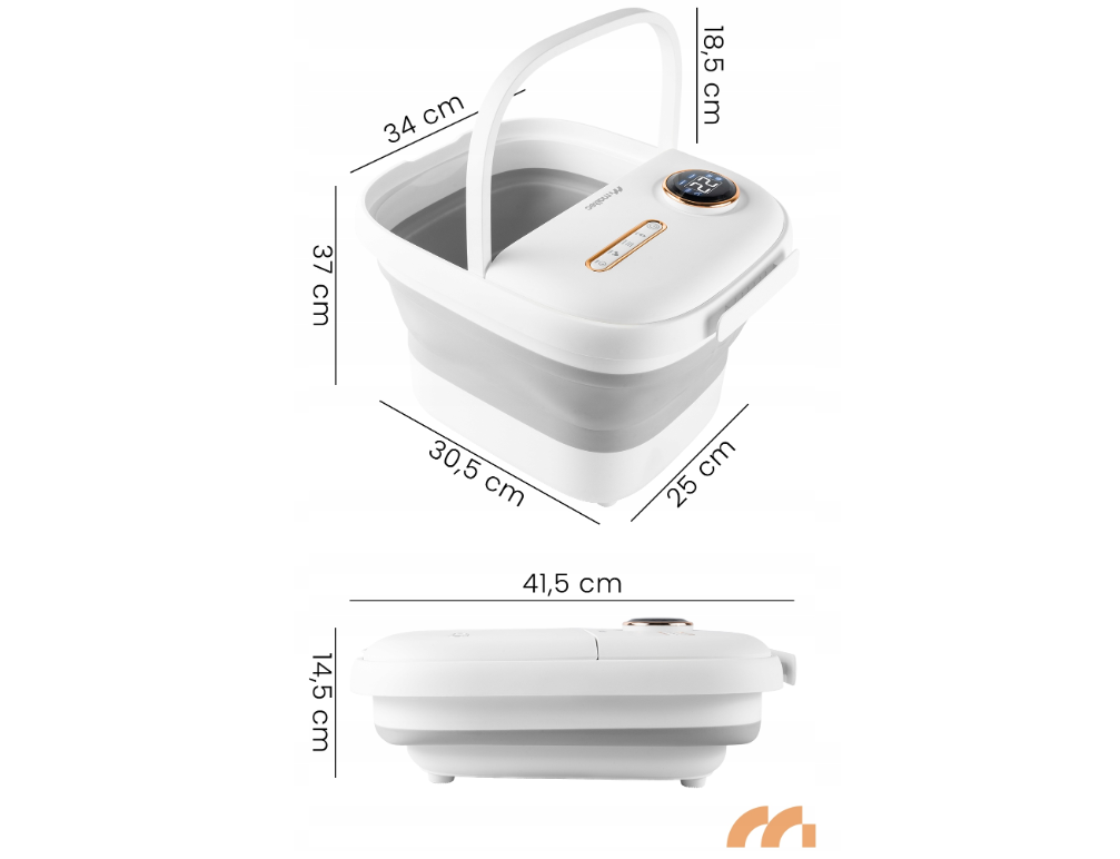 Aparat 2 in 1 masaj / hidromasaj pentru picioare Pro-Hydro500WS, 500 W, MalTec 112410