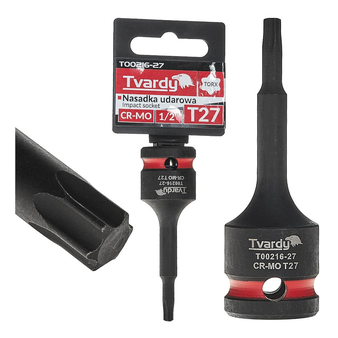 Cheie tubulara de impact TORX 1 / 2", T25, Cr-Mo, Tvardy T00216-25