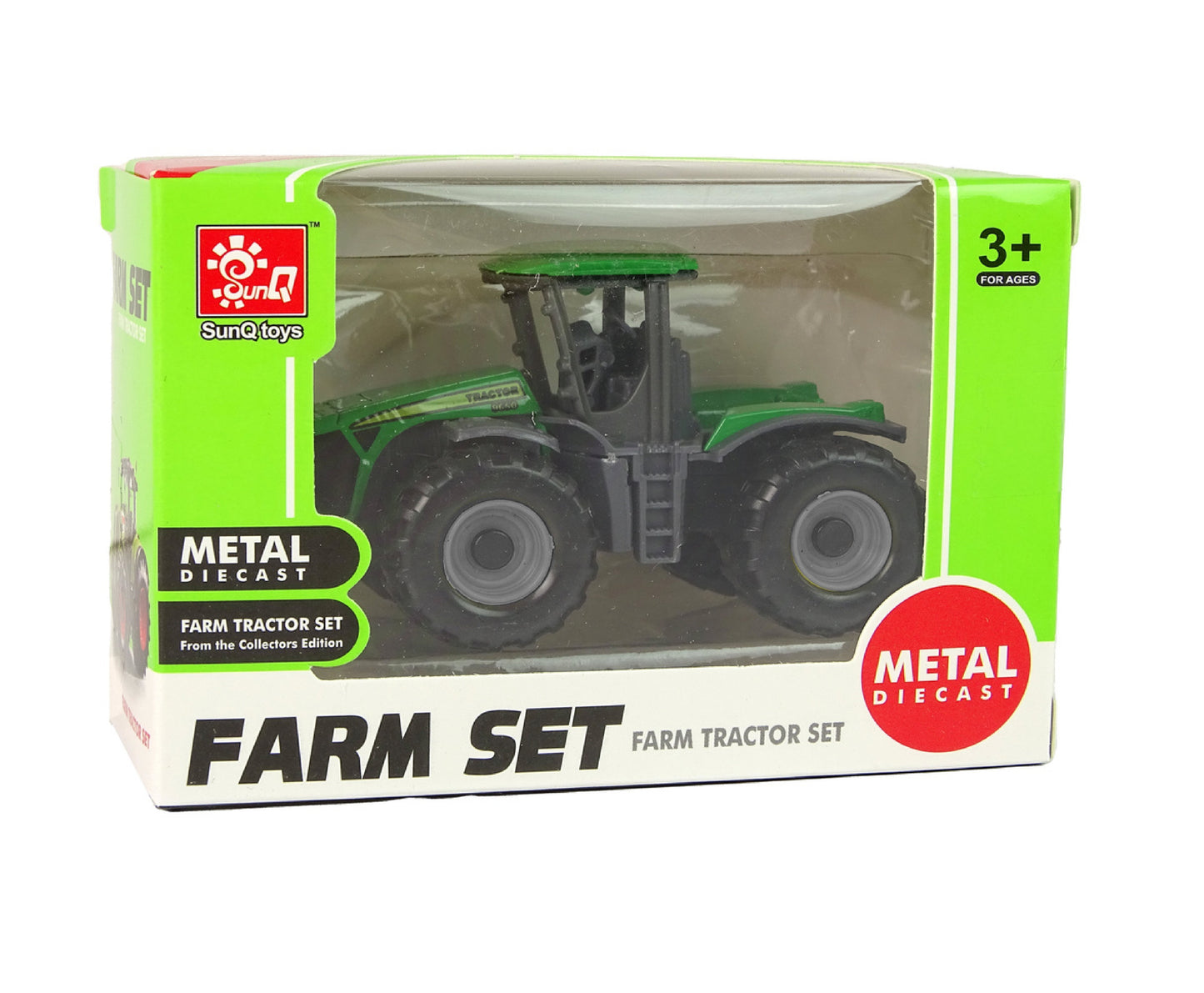 Tractor de jucarie, verde, 8 x 4.5 x 4 cm, Lean 14822