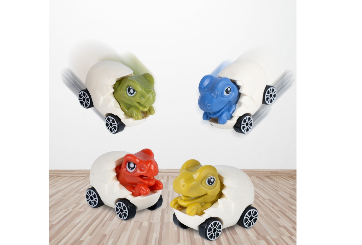 Jucarie interactiva dinozaur tip lansator cu pista 2 in 1, MalPlay 112433