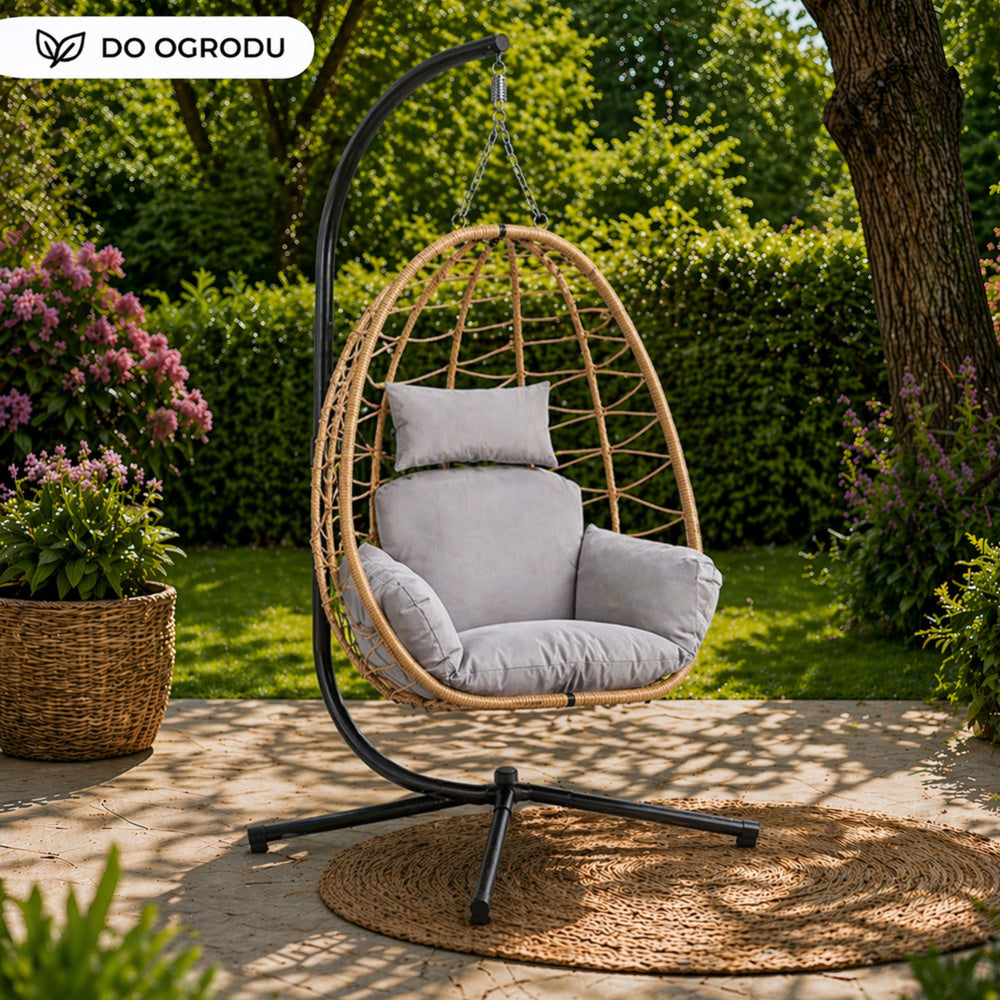 Balansoar suspendat de gradina Cocoon, maro, 110 cm, Lean 30644