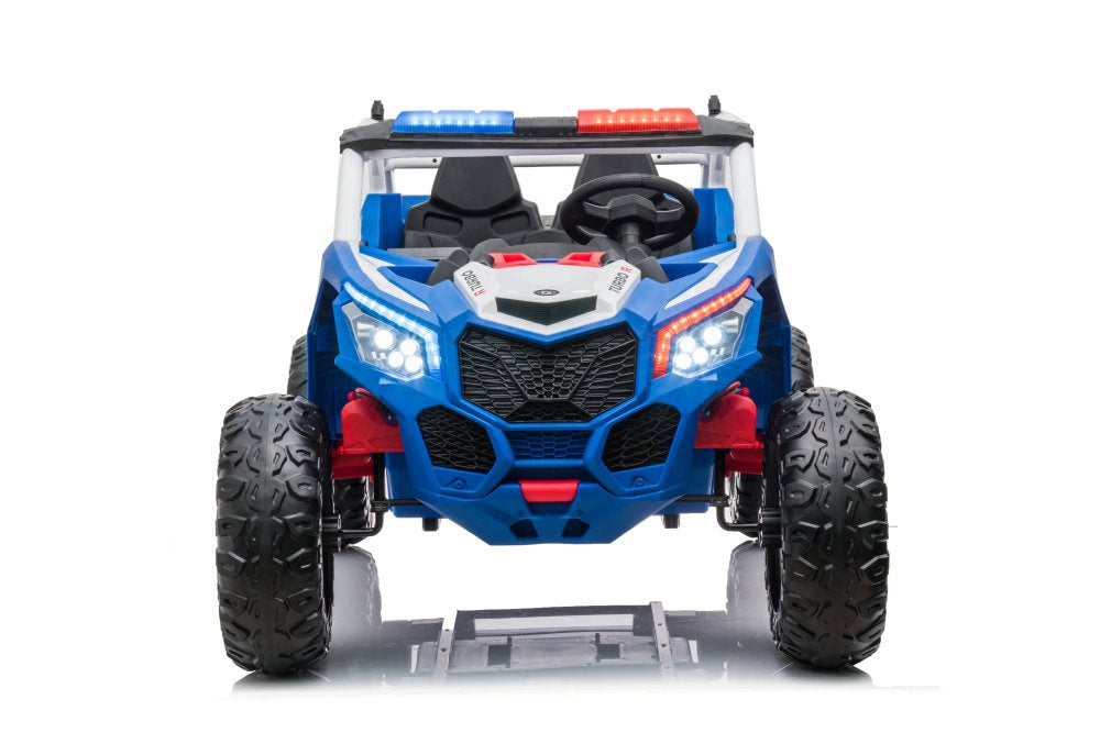 Masina electrica Buggy UTV Police Blue 4 x 4 cu acumulator, albastru, Lean 9816