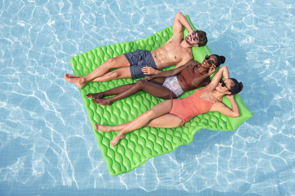 Saltea de plaja gonflabila, 213 x 170 x 21 cm, PVC, verde, Bestway 21675