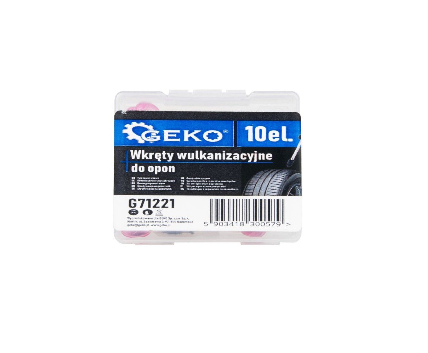 Set suruburi pentru repararea anvelopelor, 10 bucati, Geko G71221