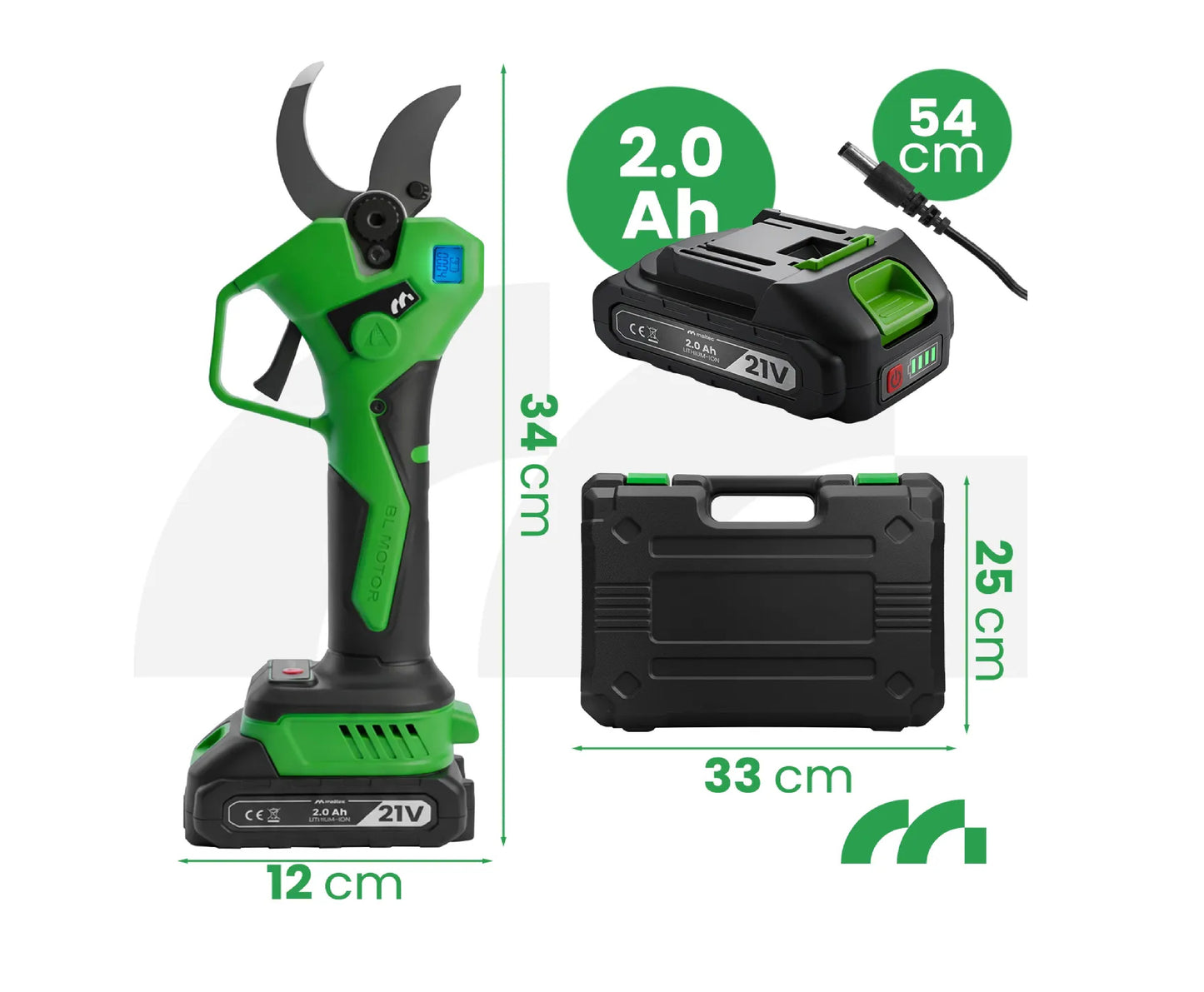 Foarfeca electrica de gradina cu acumulator MasterCut500, 500 W, MalTec 113868