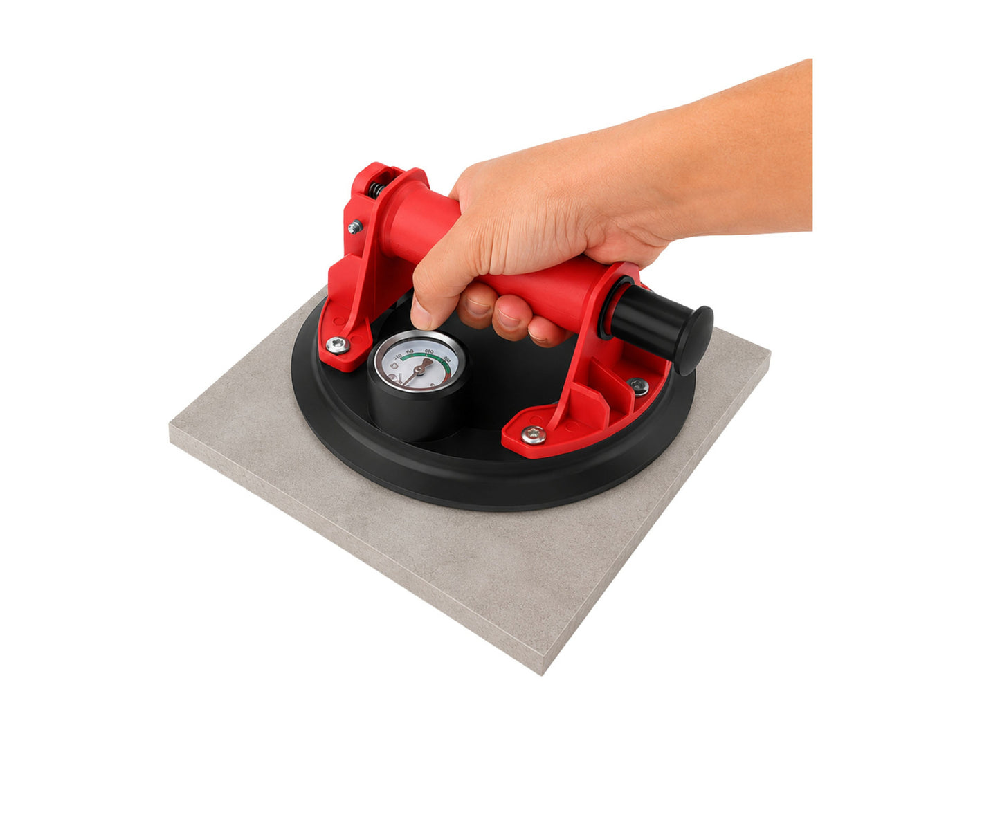 Ventuza cu vid pentru placi ceramice si sticla, manometru 20 cm, Lean 29289