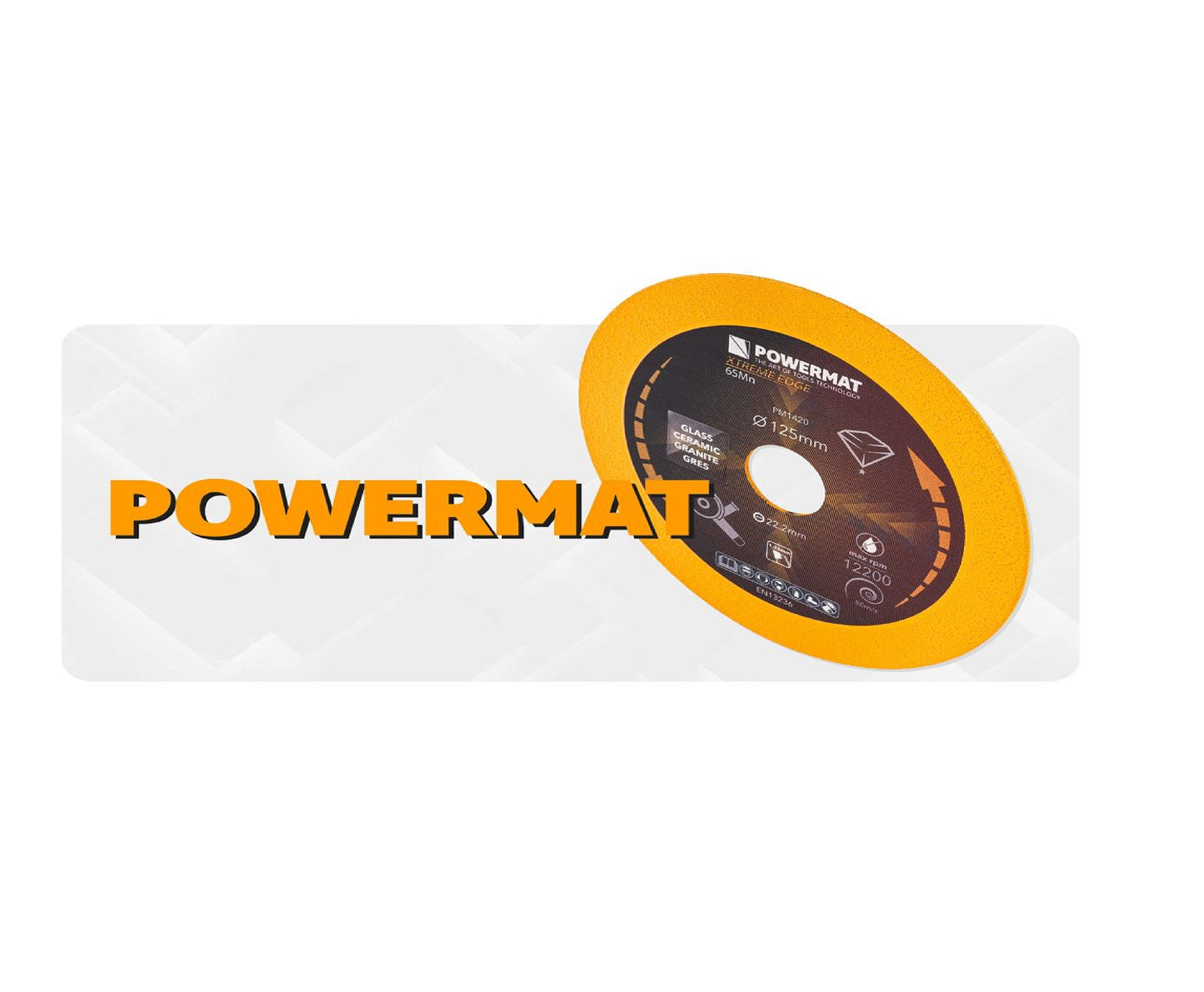 Disc diamantat pentru gresie si ceramica PM-TDCS-1251T, 125 mm, Powermat PM1420