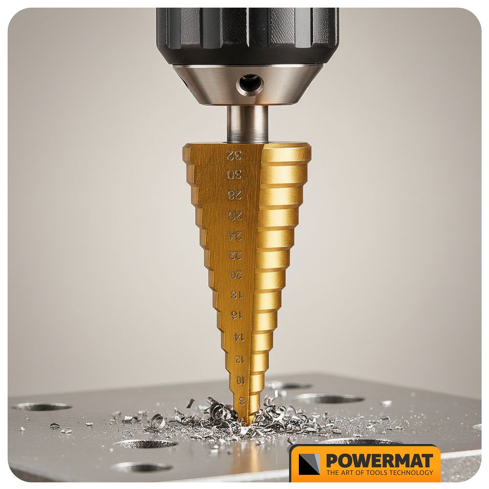 Set burghie conice HSS in trepte PM-ZWSF-6T, 4-30 mm, 6 bucati, Powermat PM1458