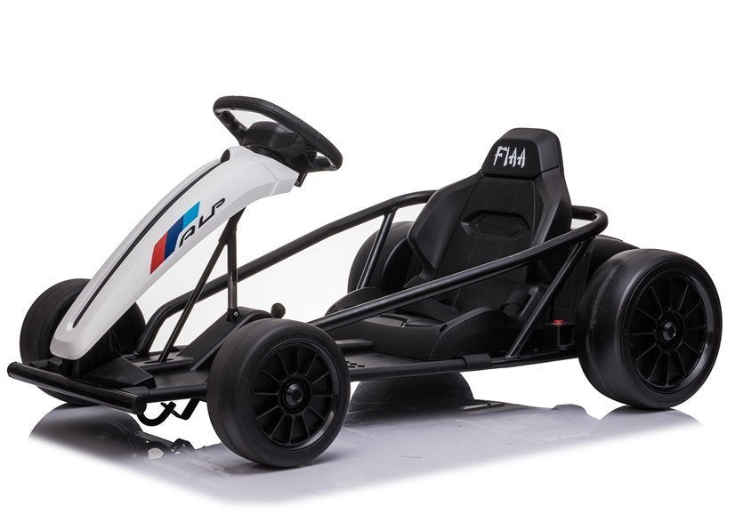 Kart electric Drift SX1968, 2 motoare 100W, 15-18 km/h, alb, Lean 5200