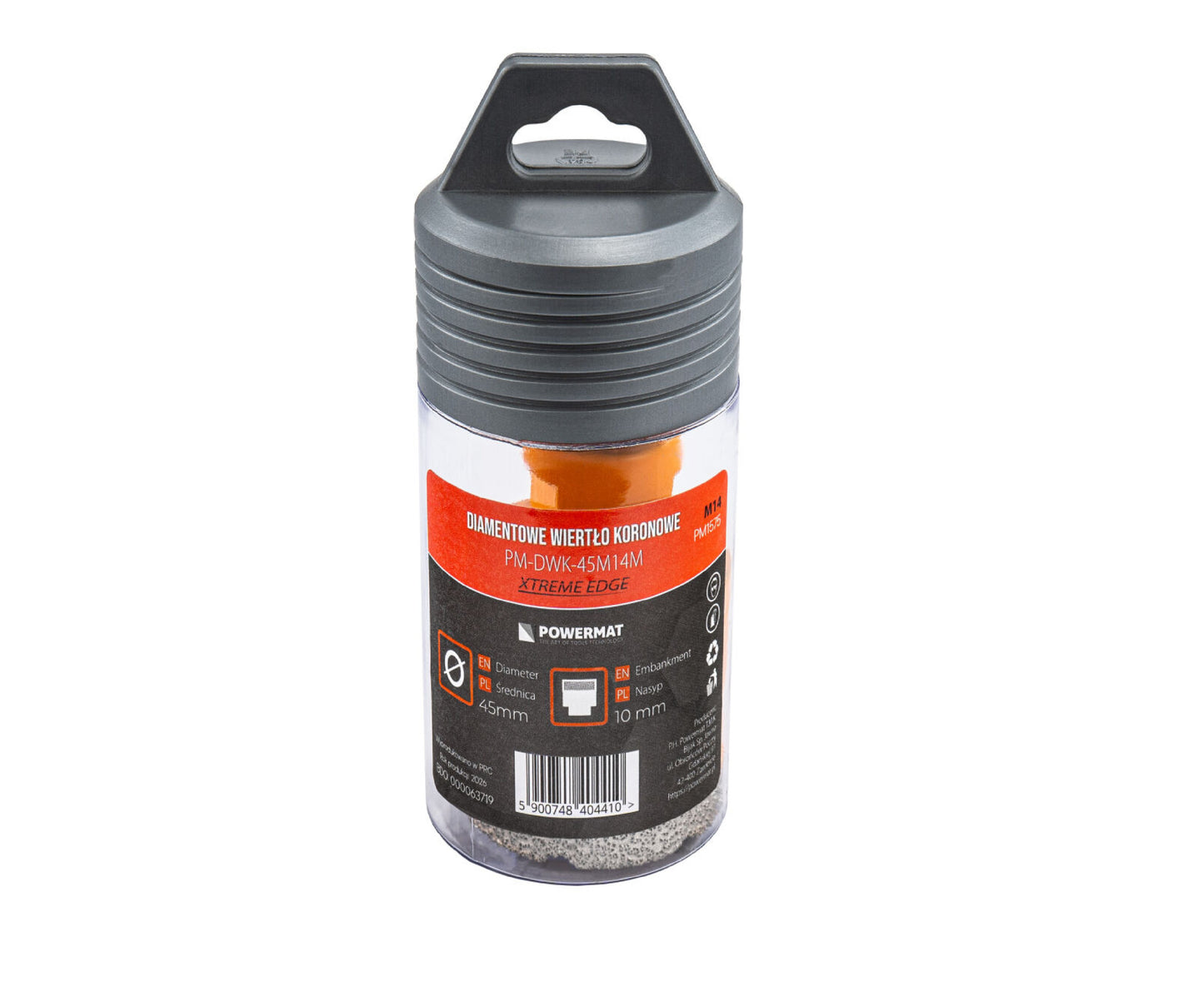 Carota diamantata pentru ceramica PM-DWK-45M14M, 45 mm, Powermat PM1575