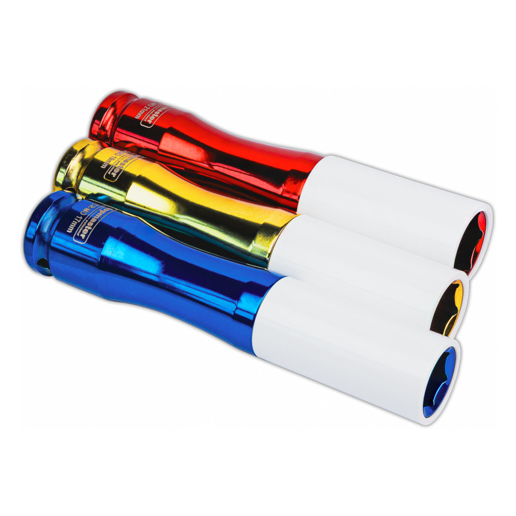 Set tubulare de impact, 1/2" 17,19,21mm cu protectie 150 mm, Topmaster 338808