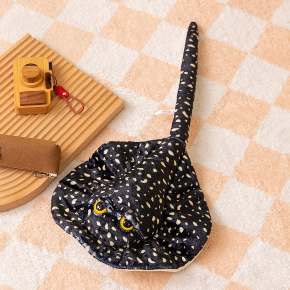 Jucarie de plus pisica de mare, 50 x 24 cm, negru, Lean 22376