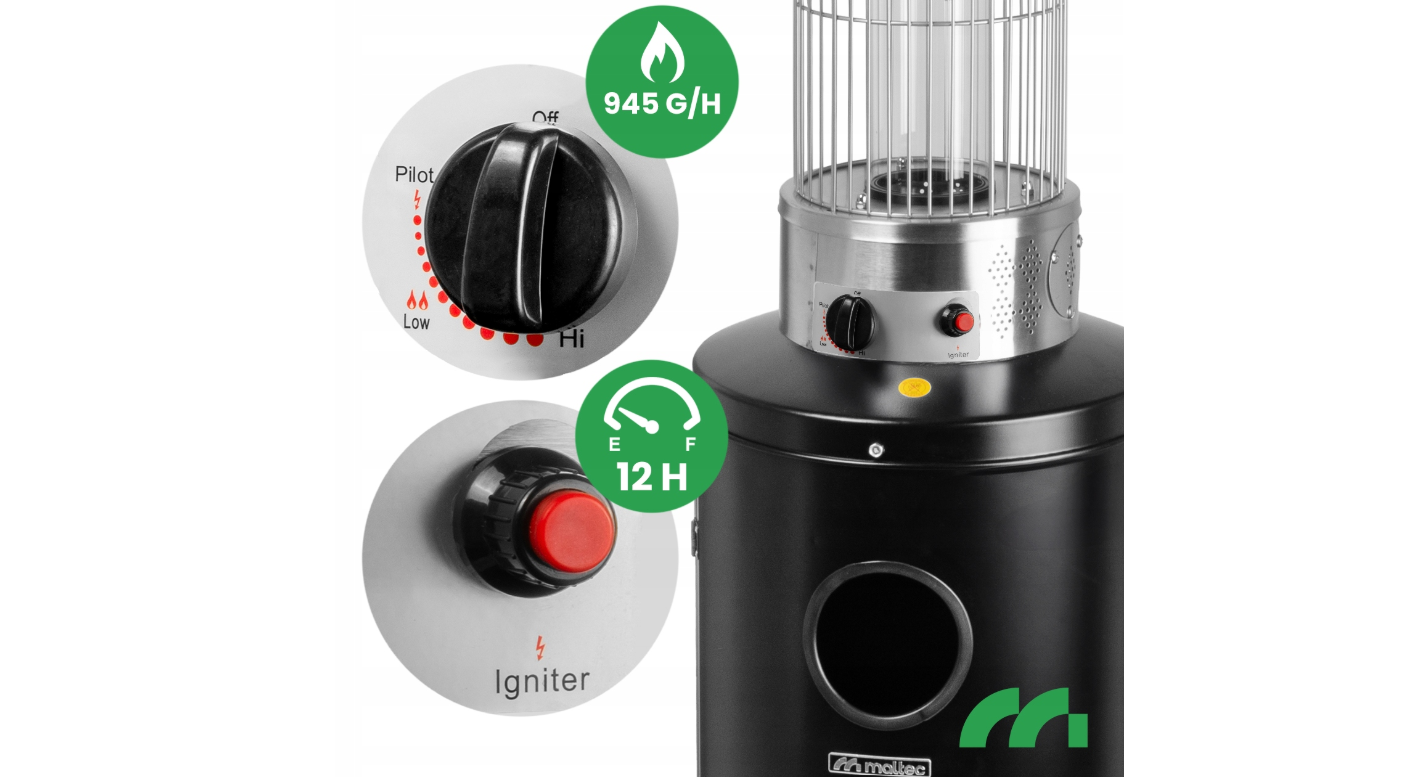 Incalzitor de terasa pe gaz, 13 kW, MalTec 112527