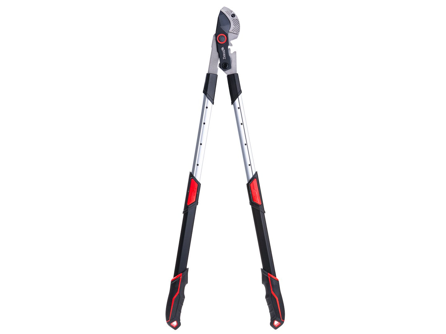 Foarfeca telescopica de gradinarit cu lama tip nicovala, 715-955 mm, 65 Mn, PTFE, Tvardy T07424