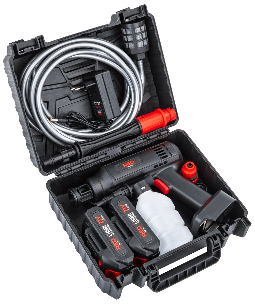Aparat de spalat cu presiune cu acumulator, 60 bar, Red Technic RTMC0149