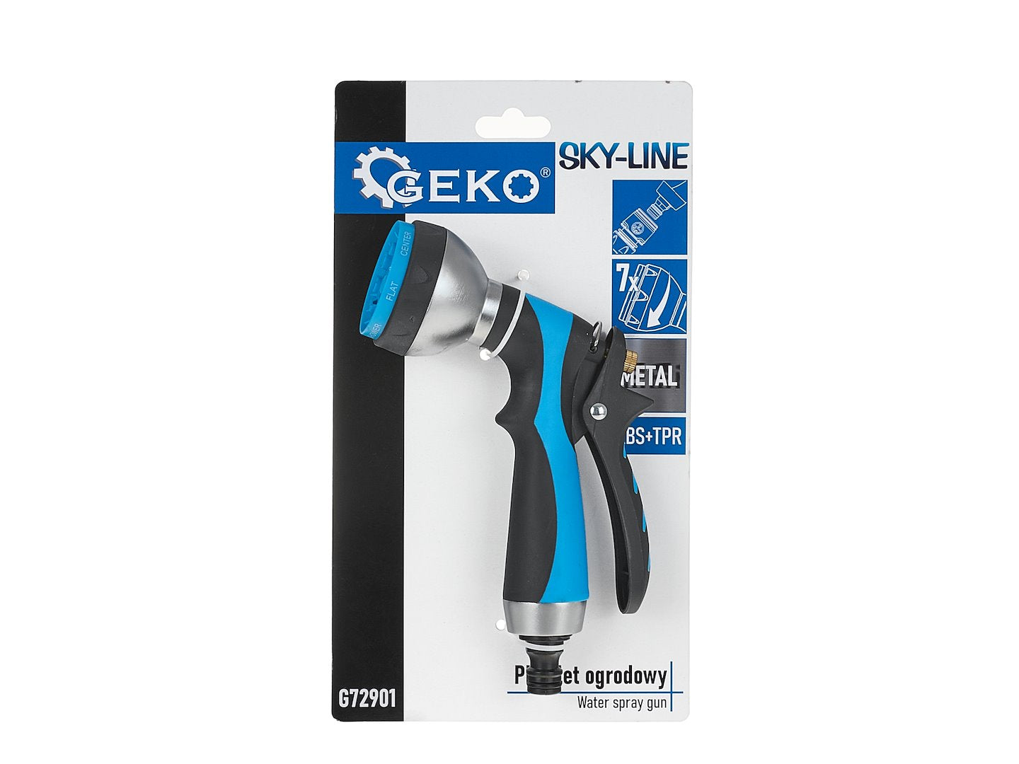 Pistol de pulverizare reglabil din metal cu 7 functii Sky-Line, Geko G72901