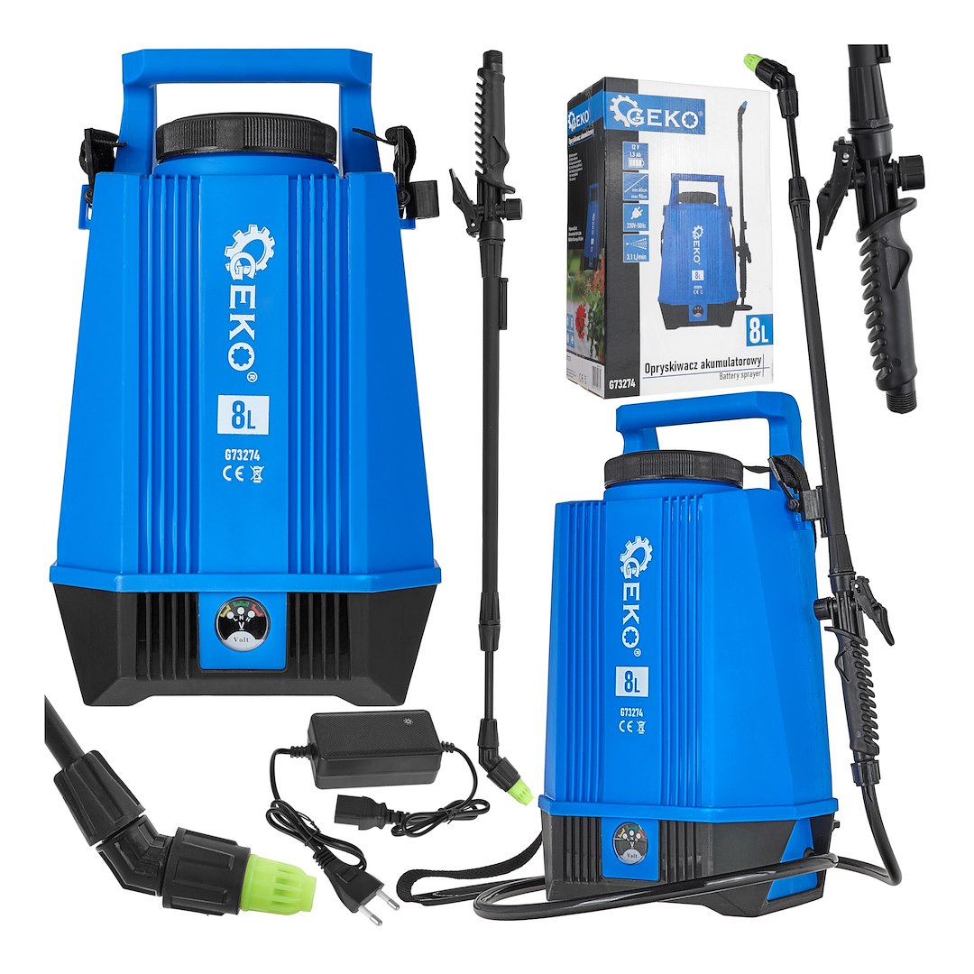 Pulverizator electric cu acumulator, capacitate 8 l, Geko G73274