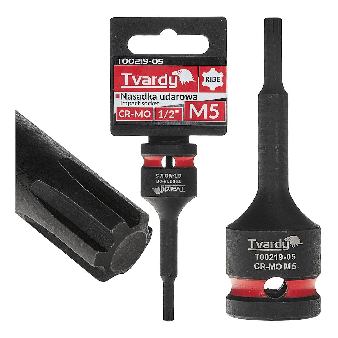 Cheie tubulara de impact RIBE 1 / 2", M5, Cr-Mo, Tvardy T00219-05