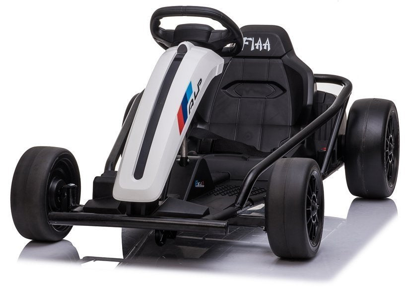 Kart electric Drift SX1968, 2 motoare 100W, 15-18 km/h, alb, Lean 5200