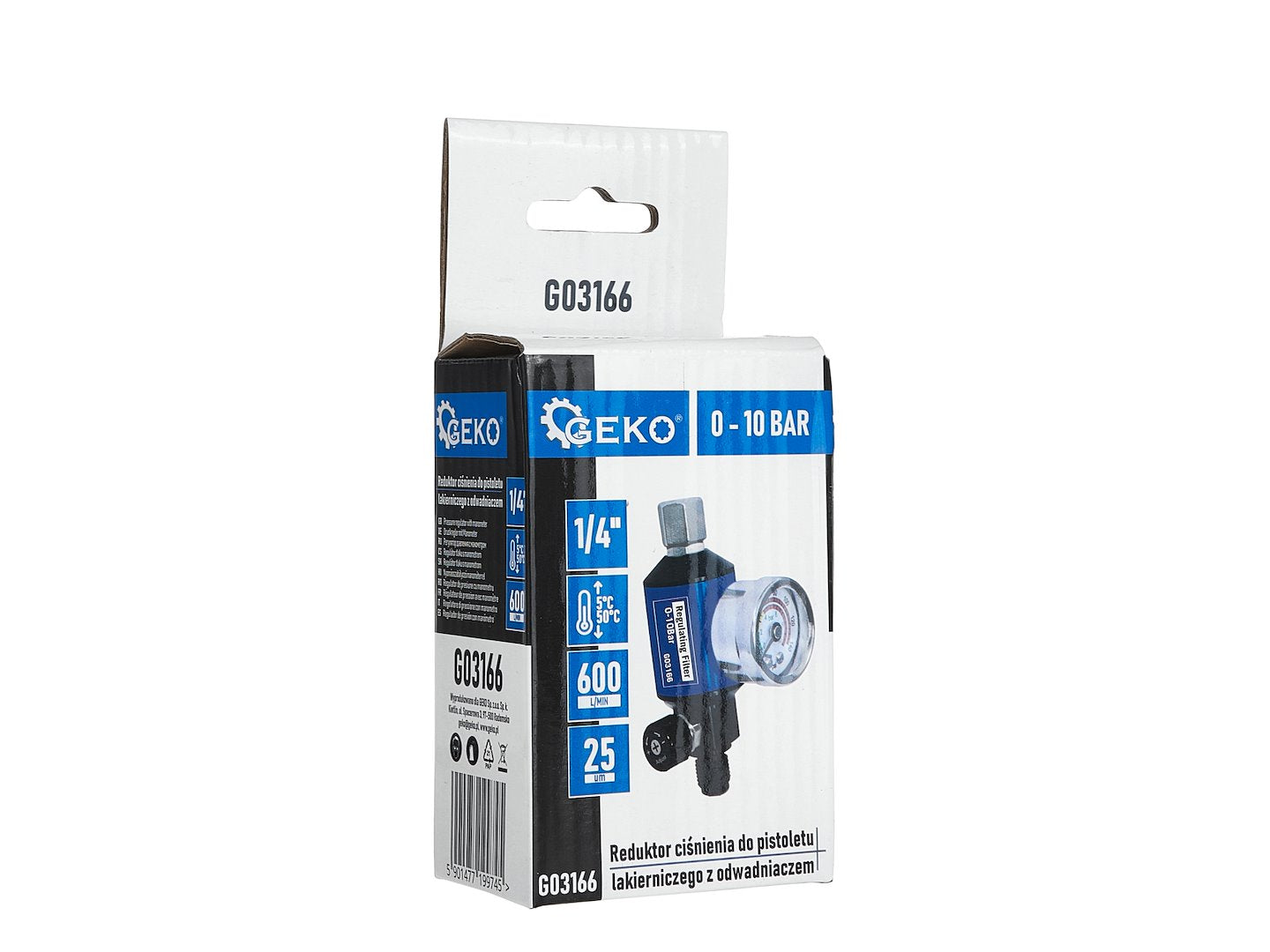 Reductor de presiune pentru pistolul de vopsit cu decantor, 1 / 4", Geko G03166