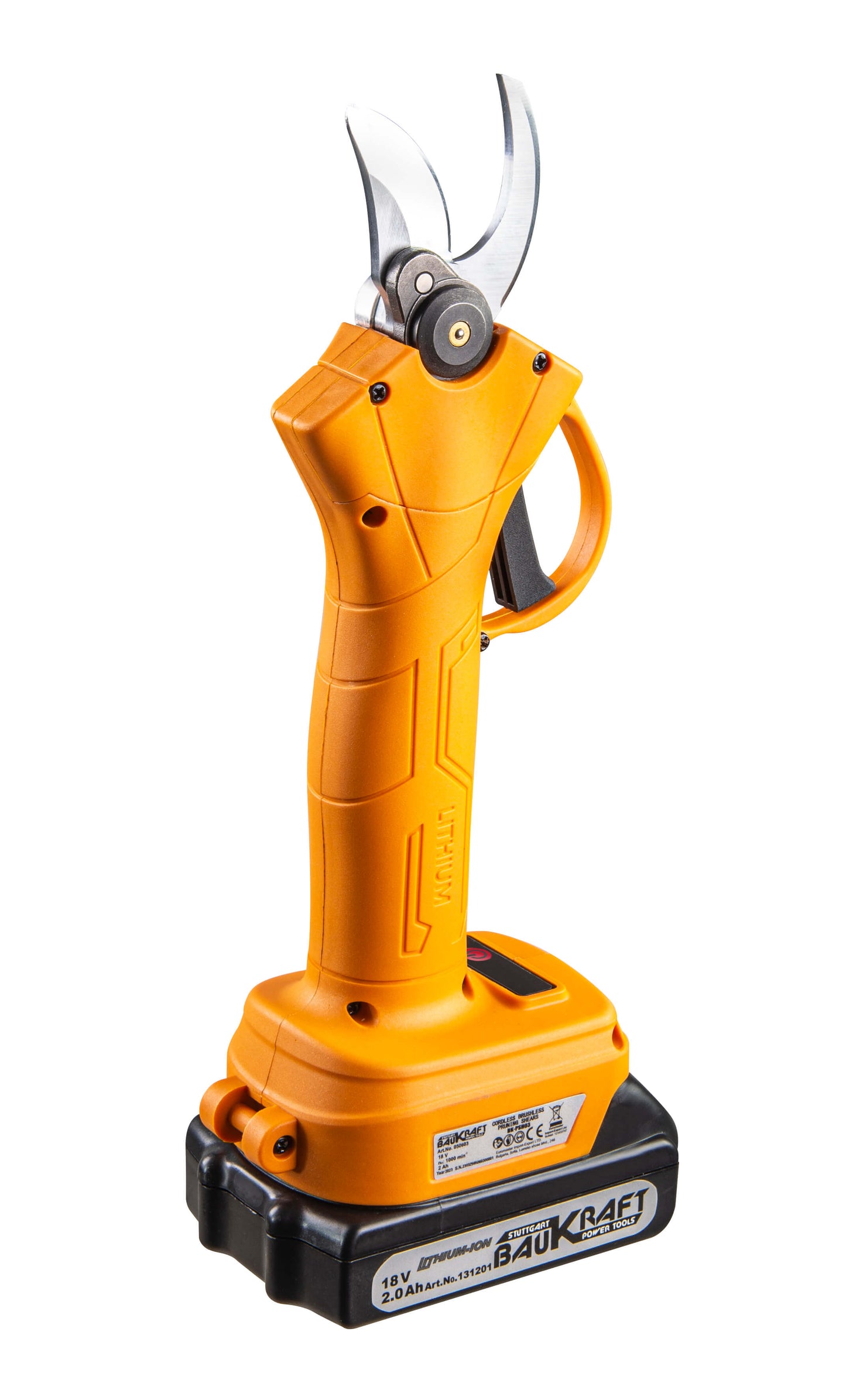 Foarfeca pentru vie cu motor fara perii cu acumulator BK-PSH03, 18 V, 2 x 2 Ah, Baukraft 050603