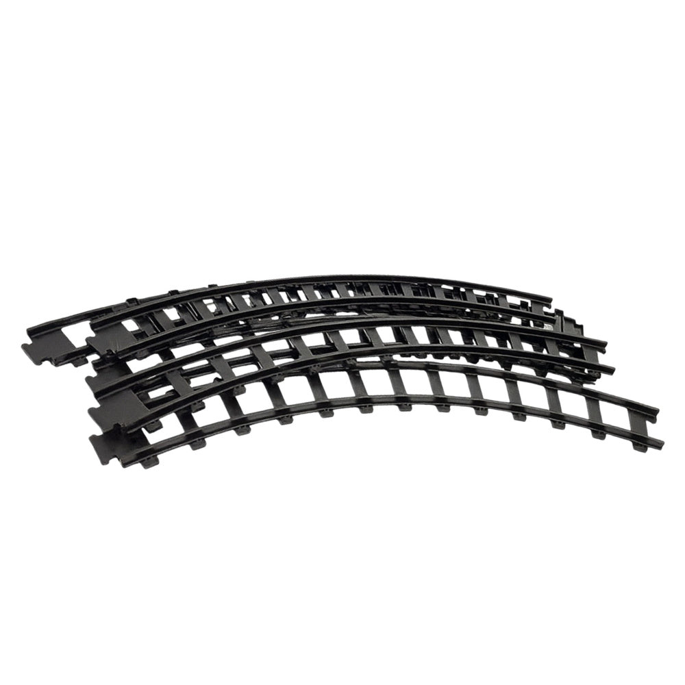 Trenulet de jucarie, locomotiva, vagon marfa, set cu sine, 53 x 48.5 cm, negru, Lean 28094