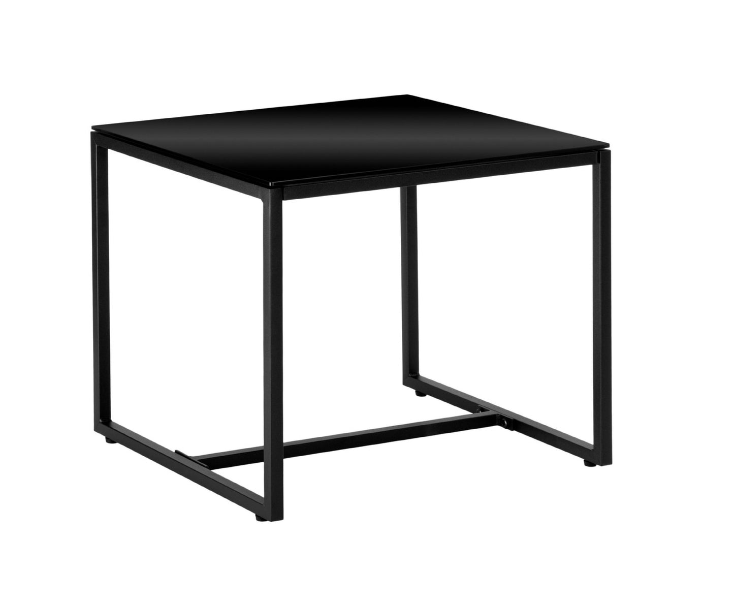 Set mobilier de gradina din ratan cu masuta de cafea, 2 scaune, negru, Lean 29244