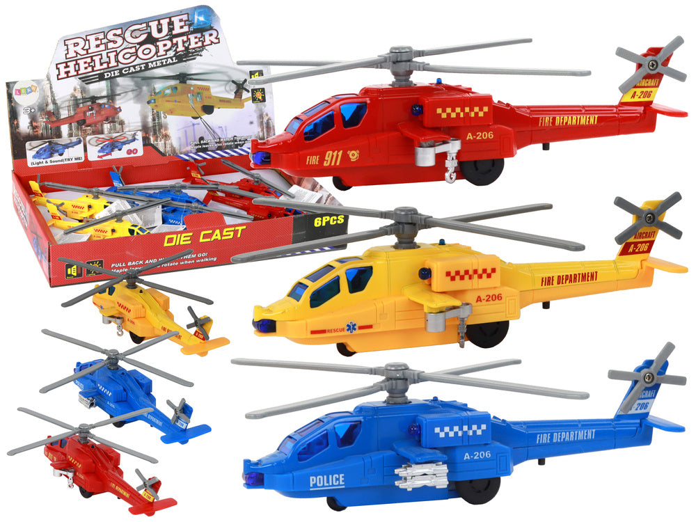 Elicopter cu efecte sonore si luminoase, 19 x 7 x 7 cm, Lean 16531