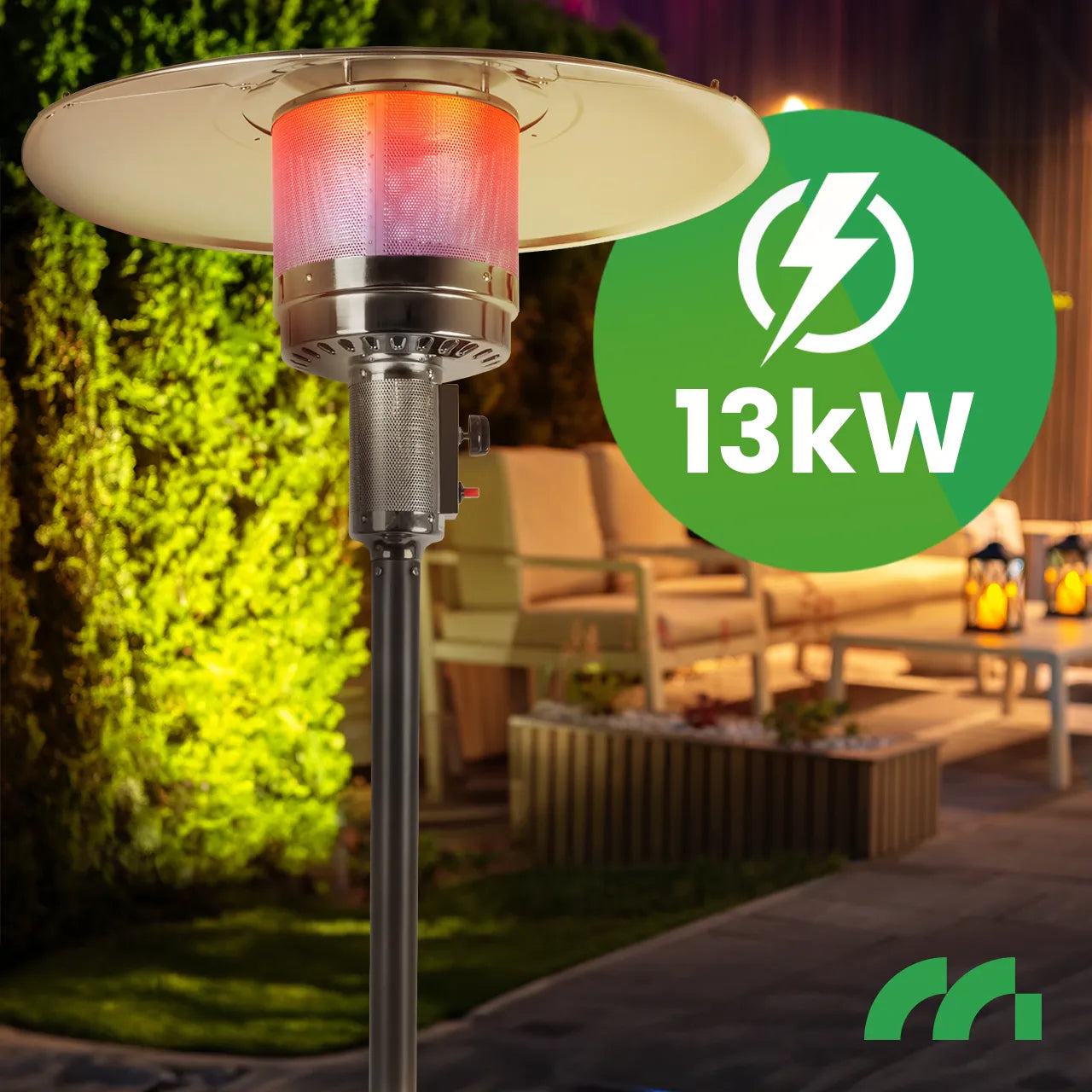 Incalzitor de terasa pe gaz Zone GH155, 13 kW, suprafata de incalzire 20m², MalTec 112706