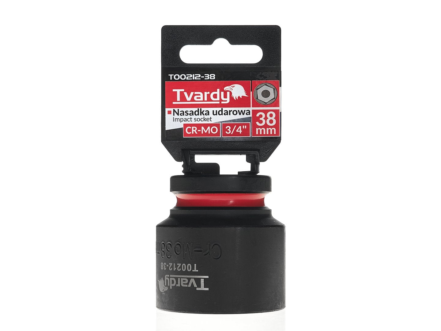 Cheie tubulara de impact in 6 puncte 3 / 4", 38 mm, Cr-Mo, Tvardy T00212-38