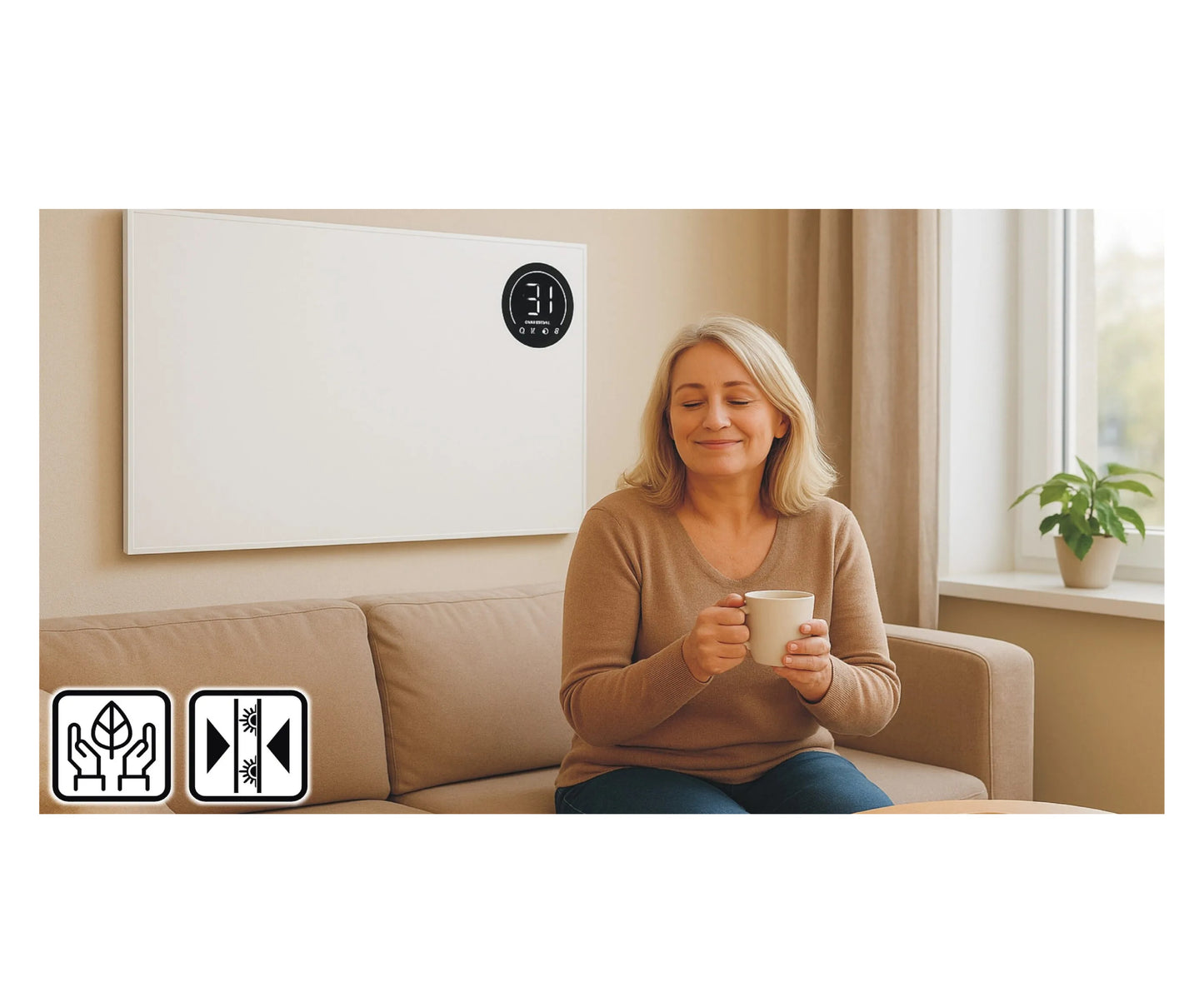 Panou de incalzire Wertberg IR 8.80 2 in 1, 800 W, Harder HD1015