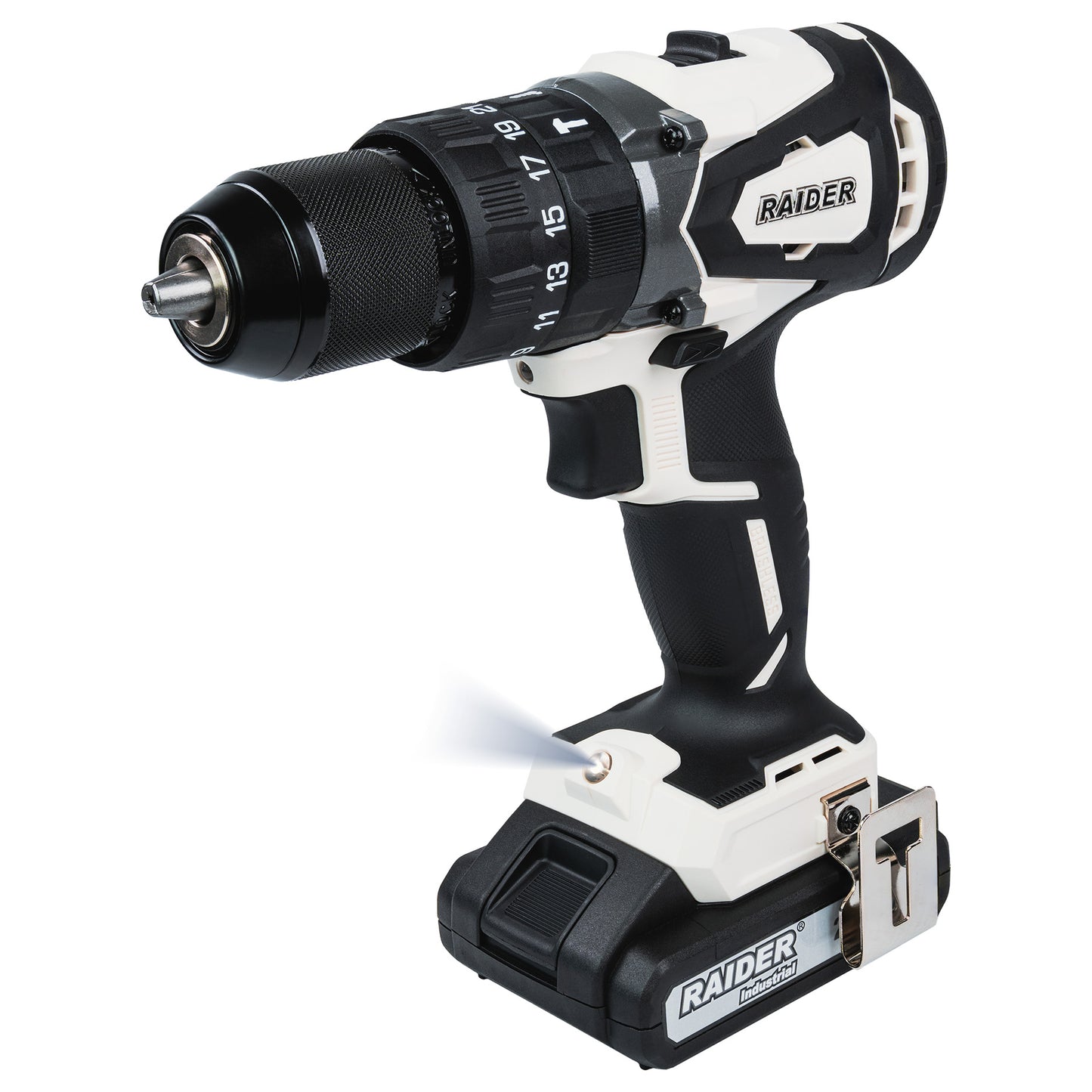 Set surubelnita cu impact brushless RDI-CDB04W si HID01W, 2 x 2Ah, Raider 011504