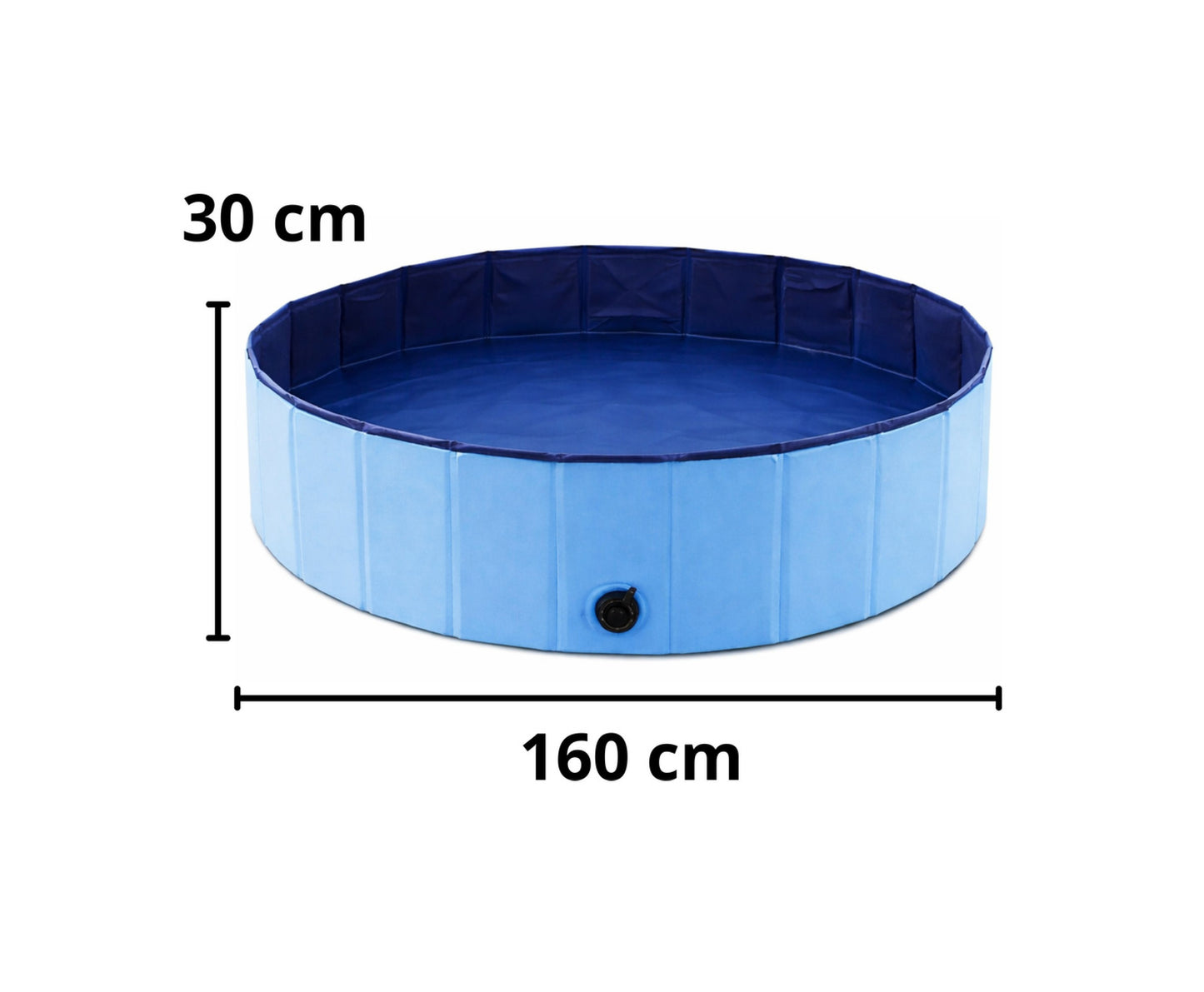 Piscina de gradina pentru animale, 160 x 30 cm, albastru, Lean 29250