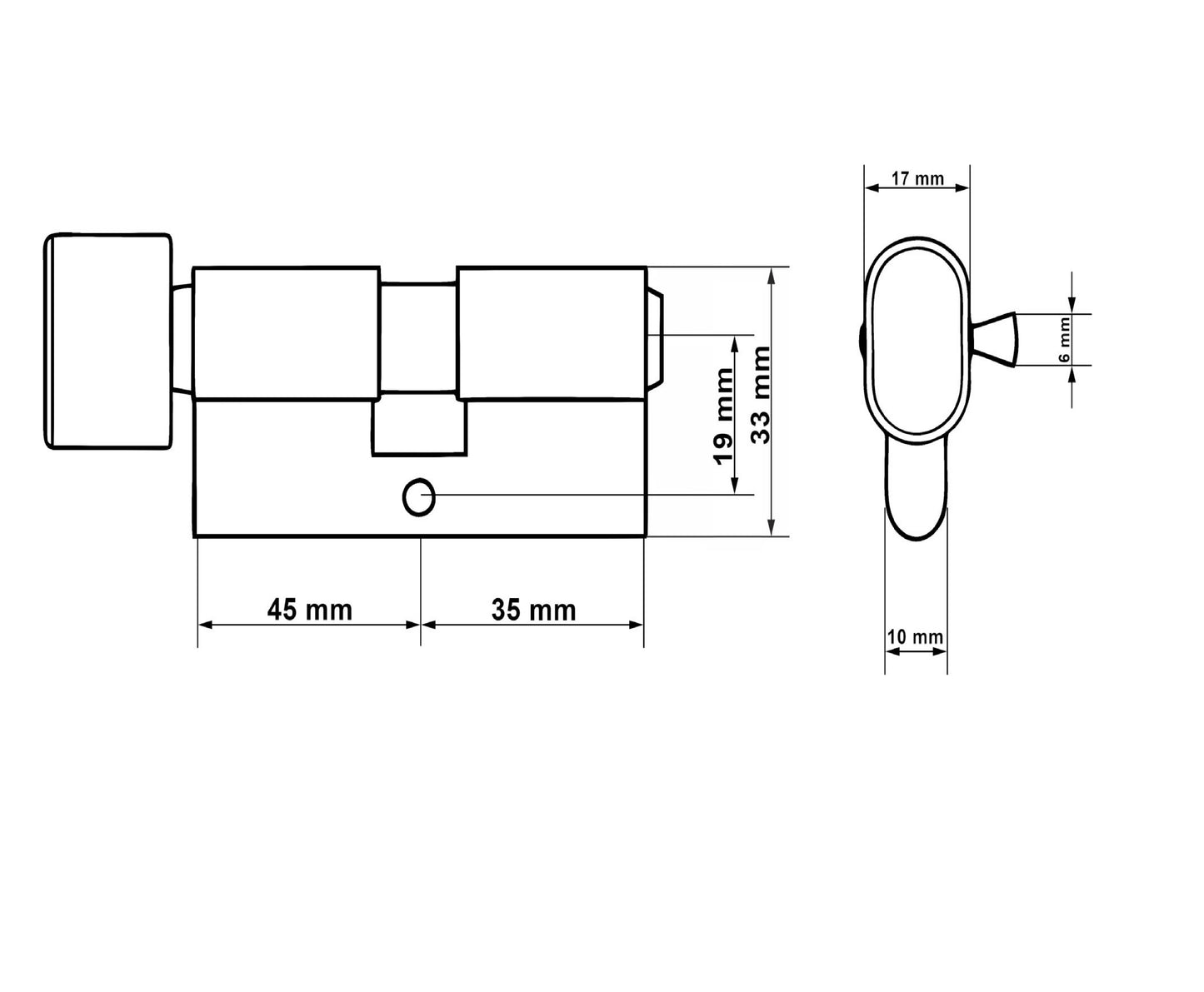 Butuc aluminiu, 35/45g, Keltin K02648