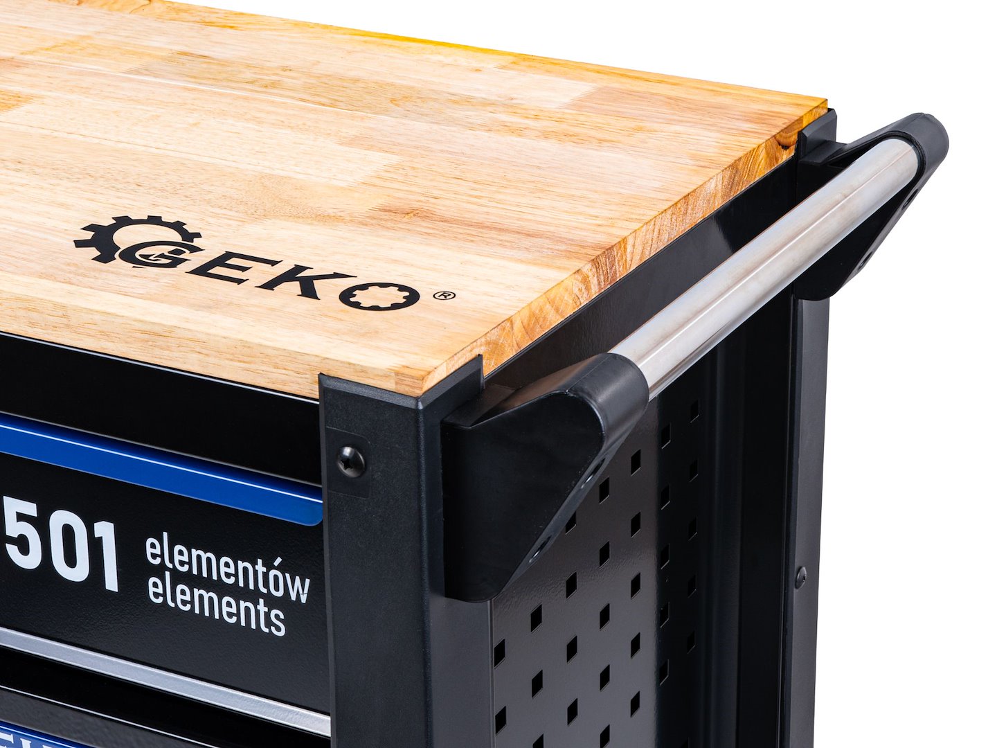 Dulap de scule pentru atelier, 12 sertare, 501 bucati, Geko G10834