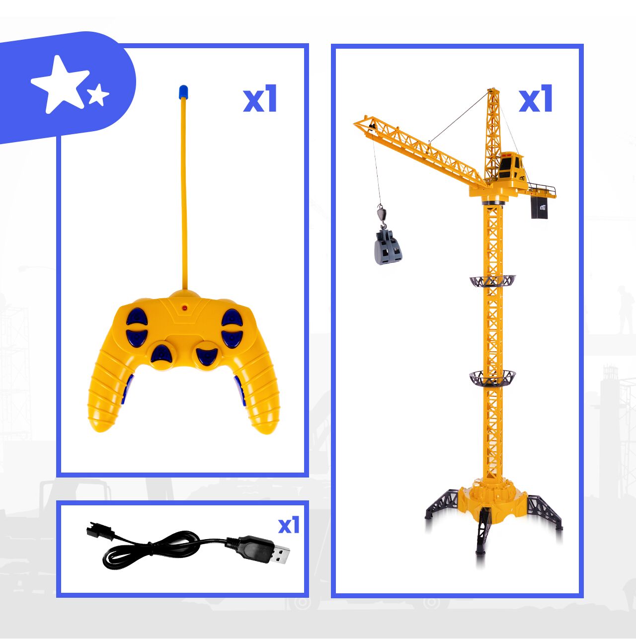 Macara gicantica cu telecomanda RC USB, 128 cm, MalPlay 113722