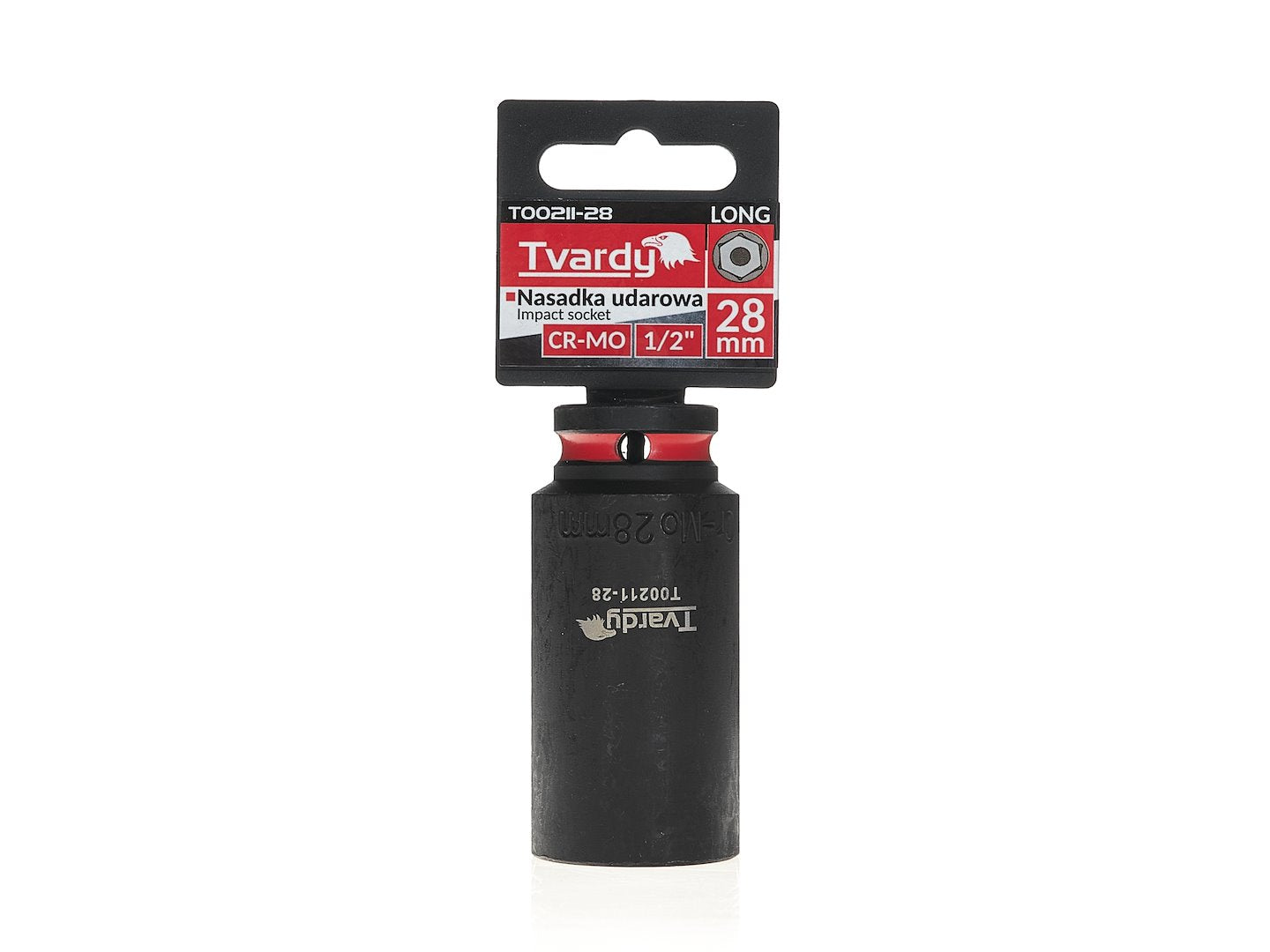 Cheie tubulara de impact lunga in 6 puncte 1 / 2", 28 mm, Cr-Mo, Tvardy T00211-28