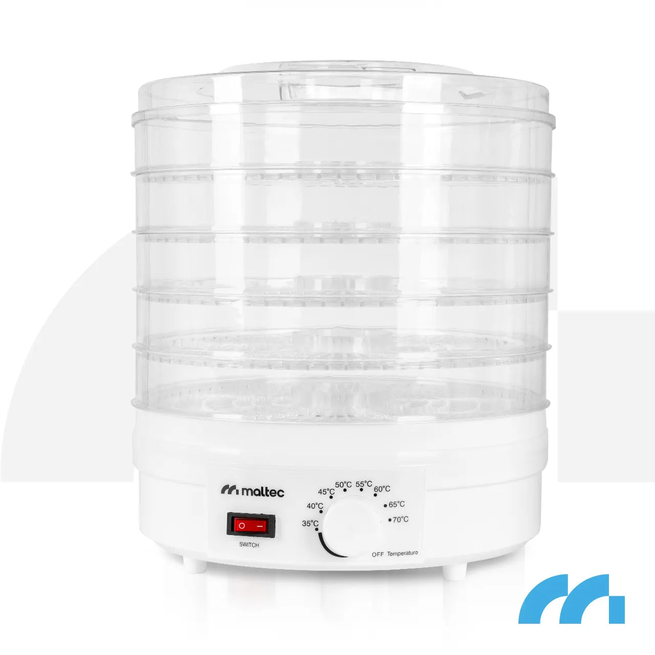 Deshidrator pentru fructe si legume, 5 nivele, 500 W, MalTec 113379