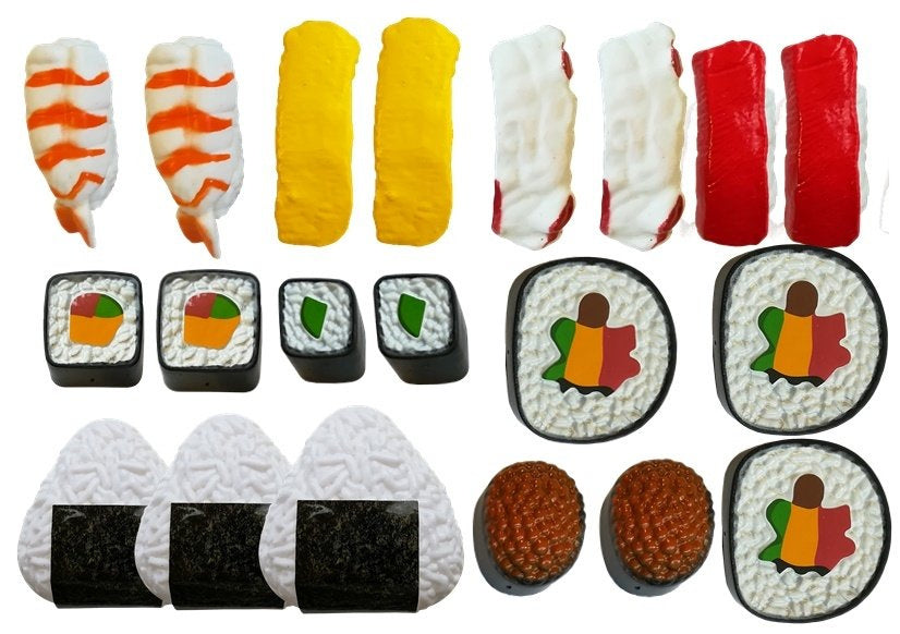 Set de sushi pentru copii cu tacamuri si 19 accesorii, Lean 4269