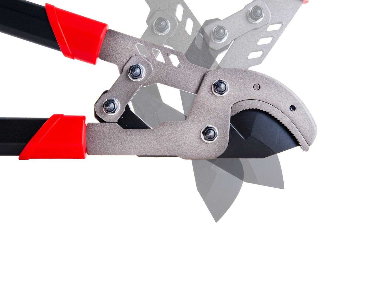 Foarfeca telescopica de gradina cu lama tip nicovala si angrenaj, 730 - 970 mm, 65 Mn, PTFE, Tvardy T07426