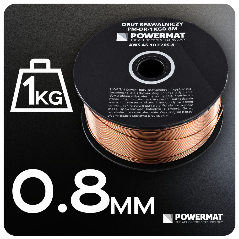 Sarma de sudura PM-DR-1KG0.8M, 0.8 mm, 1 kg, Powermat PM1625