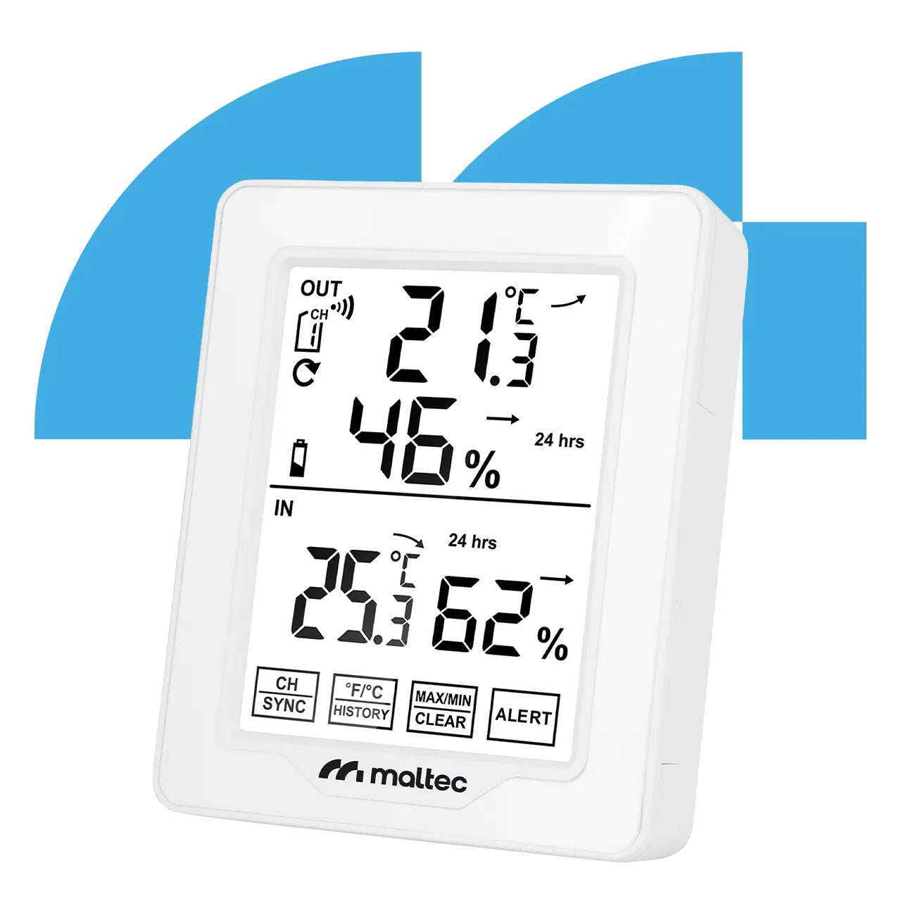 Statie meteo wireless cu termometru si hidrometru Daily600M, raza de actiune a senzorului 100 m, MalTec 112828
