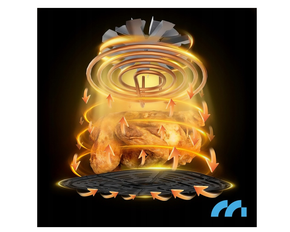 Friteuza cu aer cald 1800 W, capacitate 9 l, MalTec 112096