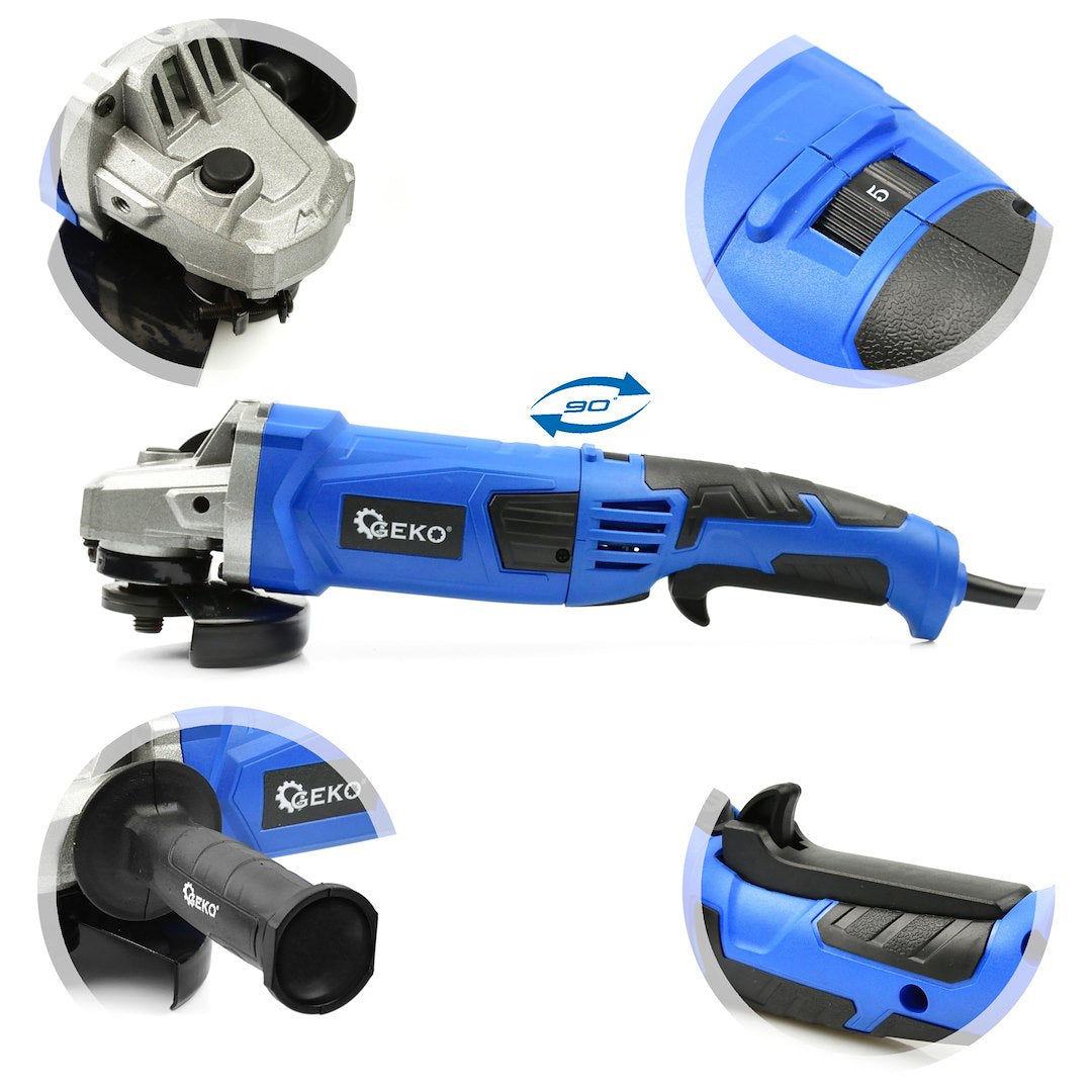 Polizor unghiular, 125 mm, 1200 W, viteza variabila, Geko G80802